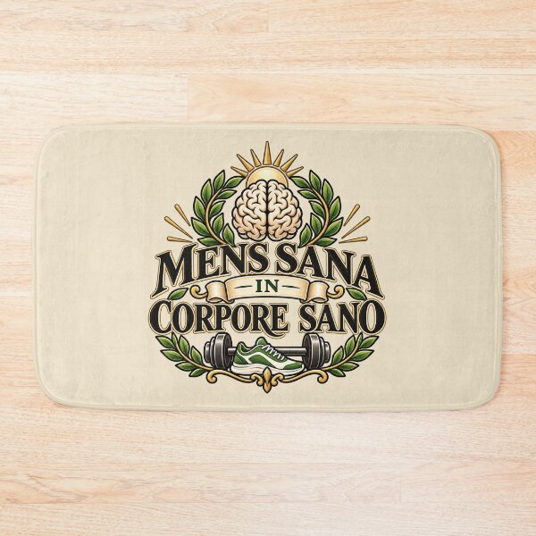 Item preview, Mens Sana in Corpore Sano – Latin Fitness Mind Body Quote designed and sold by MetaModel Editions.