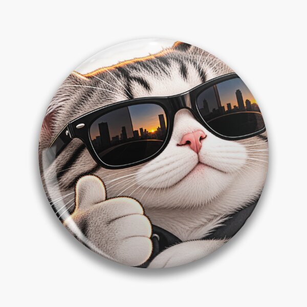 Item preview, Cool Cat Thumbs Up Sticker – Funny Sunglasses Cat Hoodie designed and sold by zezoro321.
