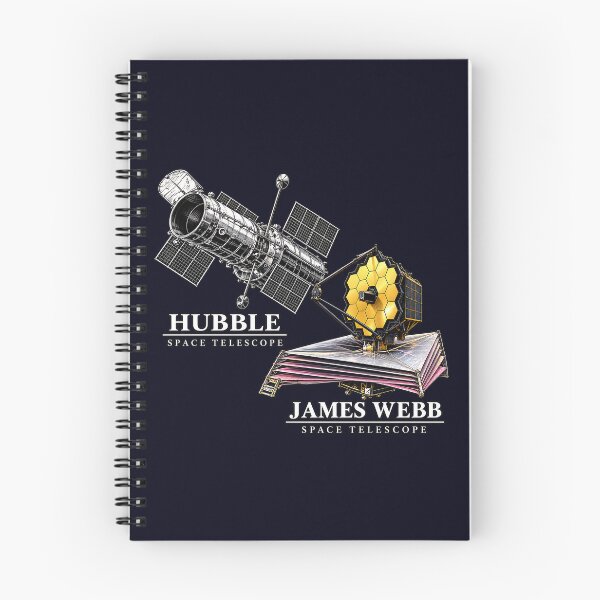 Item preview, Ilustración astronómica de los telescopios espaciales Hubble y James Webb designed and sold by LIVE_FREE.