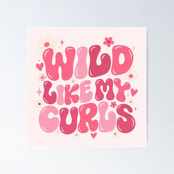 Item preview, Wild Like My Curls, Retro Curly Girl, Groovy Hair Pride, Cute Natural Curls Gift designed and sold by Quiajia.