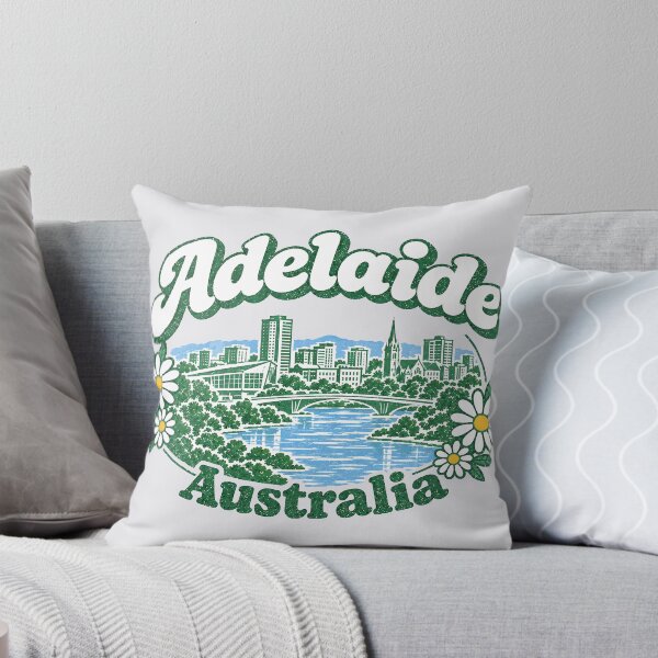 Item preview, Adelaide Australia Cute Floral Skyline designed and sold by HowToCanadian.