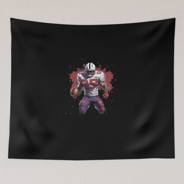 Item preview, American Football Player Watercolor Splash Art designed and sold by AxelRausch.