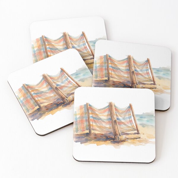 Item preview, Beach Windbreak Watercolour Art designed and sold by made by Golightly x.