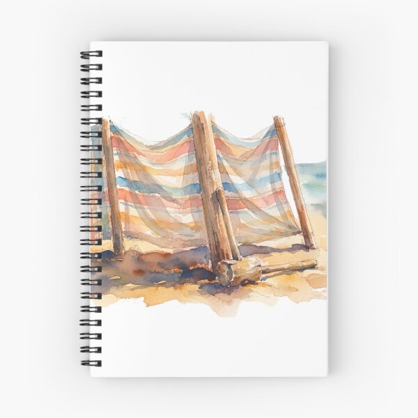 Item preview, Beach Windbreak Watercolour Art designed and sold by made by Golightly x.