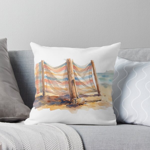 Item preview, Beach Windbreak Watercolour Art designed and sold by made by Golightly x.