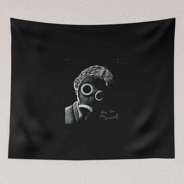 Item preview, Creepy Gas Mask Pencil Sketch Art designed and sold by AxelRausch.