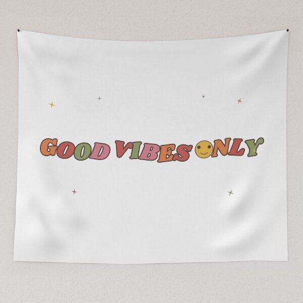 Item preview, Good Vibes Only Retro Groovy Smiley Shirt designed and sold by Aura Edit.