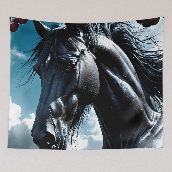 Item preview, But the big black horse said, "Look this way" - He said, "Hey lady, will you marry me?" 36 designed and sold by deep-sea-birds.