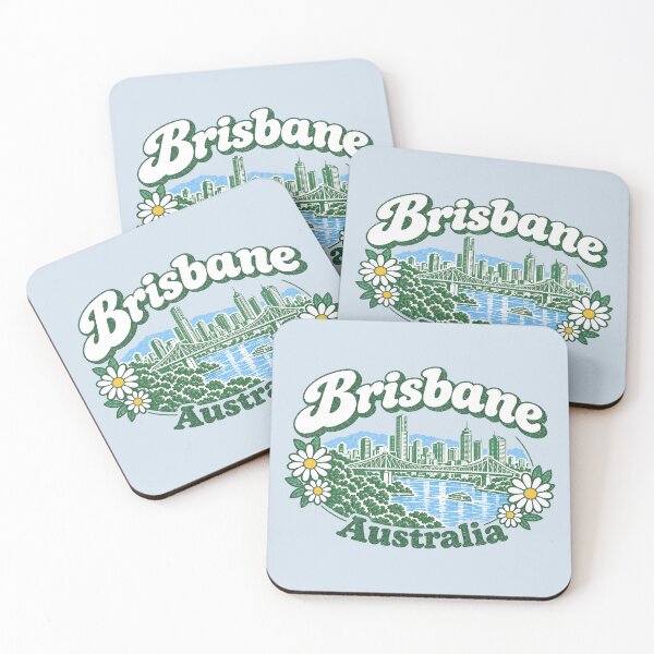 Item preview, Brisbane Australia Cute Floral Skyline designed and sold by HowToCanadian.