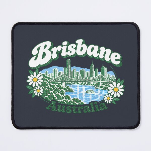 Item preview, Brisbane Australia Cute Floral Skyline designed and sold by HowToCanadian.