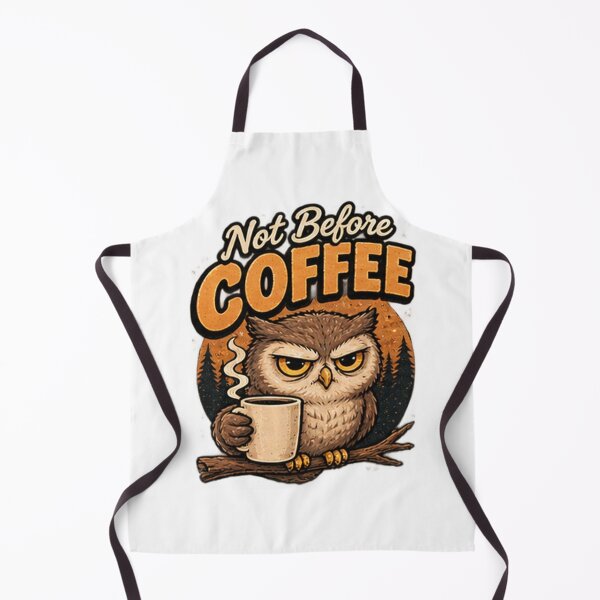 Item preview, Not Before Coffee - Funny Owl Morning Coffee designed and sold by MotiveMint.