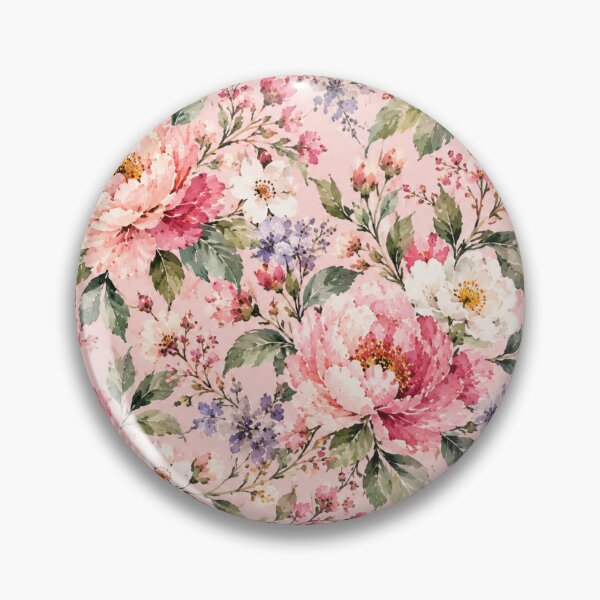 Item preview, Blush Pink Watercolor Floral Garden designed and sold by VibnWalls.