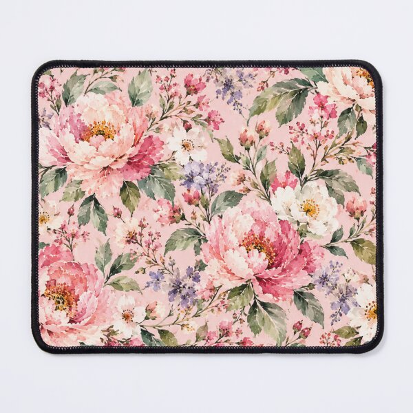 Item preview, Blush Pink Watercolor Floral Garden designed and sold by VibnWalls.