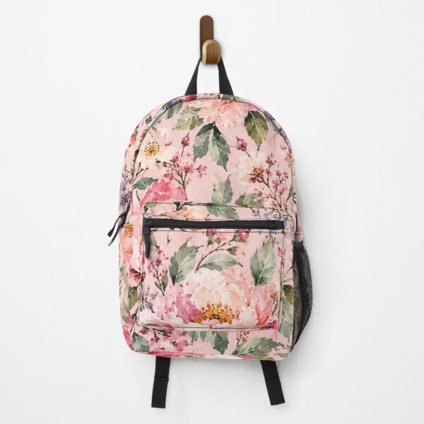 Item preview, Blush Pink Watercolor Floral Garden designed and sold by VibnWalls.