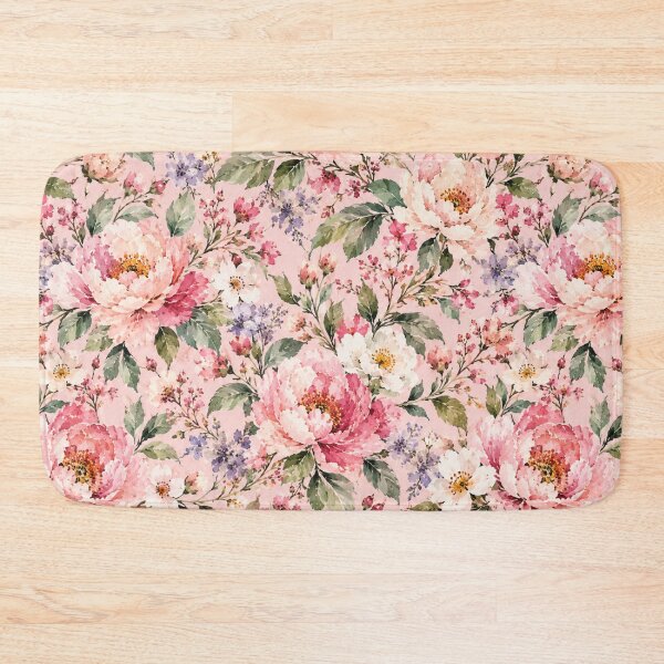 Item preview, Blush Pink Watercolor Floral Garden designed and sold by VibnWalls.