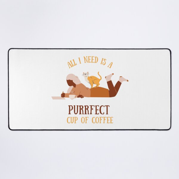 Item preview, All I Need Is a Purrfect Cup of Coffee - Cat & Coffee Illustration designed and sold by MiaBellaGirl.