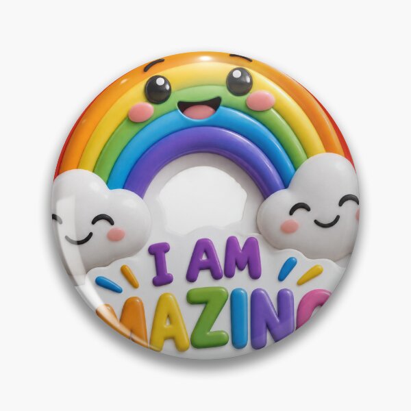Item preview, I Am Amazing Rainbow Encouragement Sticker designed and sold by mihanaaa14.