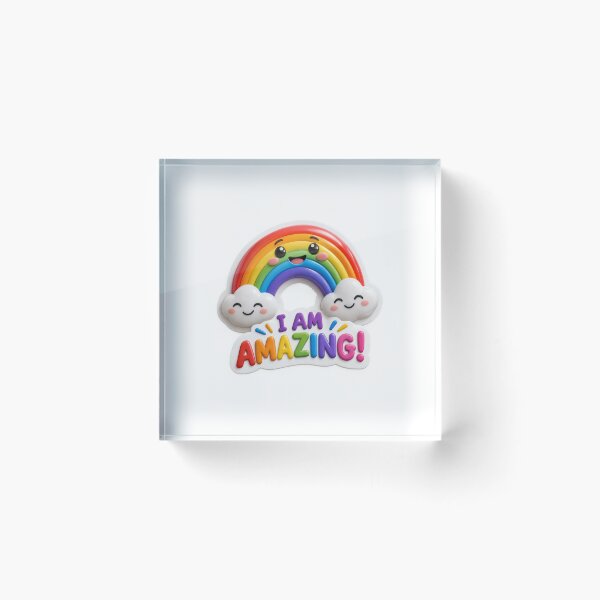 Item preview, I Am Amazing Rainbow Encouragement Sticker designed and sold by mihanaaa14.