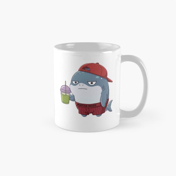 Item preview, Grumpy Shark Drinking Matcha designed and sold by Nature's Chibis.