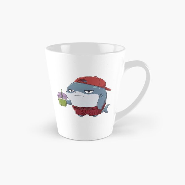 Item preview, Grumpy Shark Drinking Matcha designed and sold by Nature's Chibis.