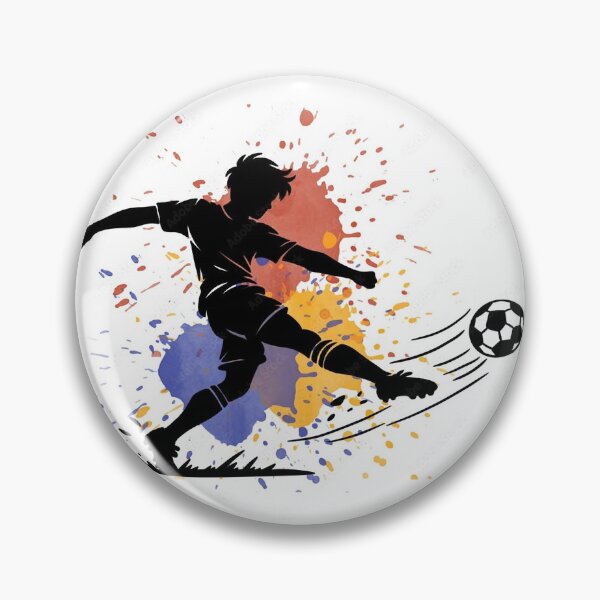 Item preview, Dynamic Soccer Player Paint Splash Illustration designed and sold by DKSH1234.