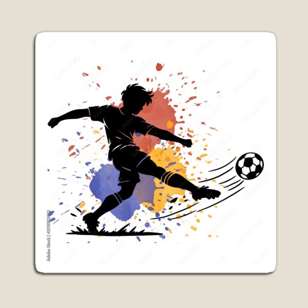Item preview, Dynamic Soccer Player Paint Splash Illustration designed and sold by DKSH1234.