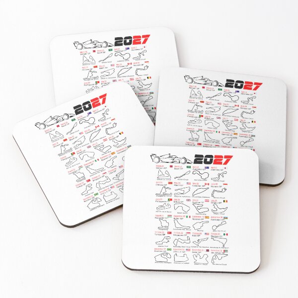 Item preview, Calendar Formula race cars 2027 named circuits white designed and sold by ideasfinder.