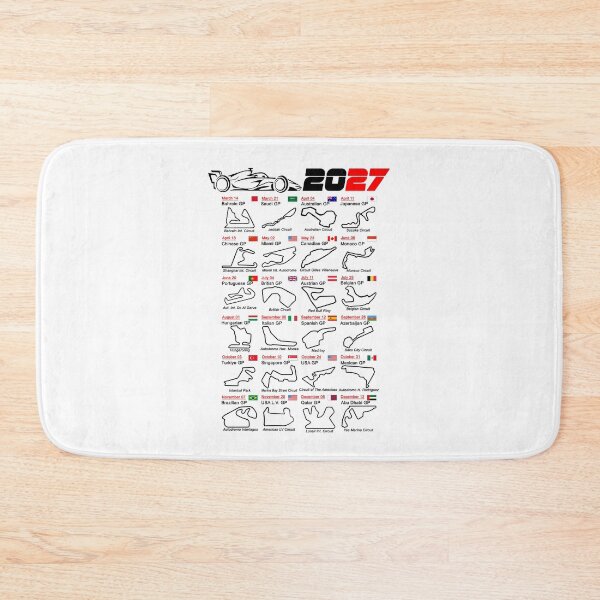 Item preview, Calendar Formula race cars 2027 named circuits white designed and sold by ideasfinder.
