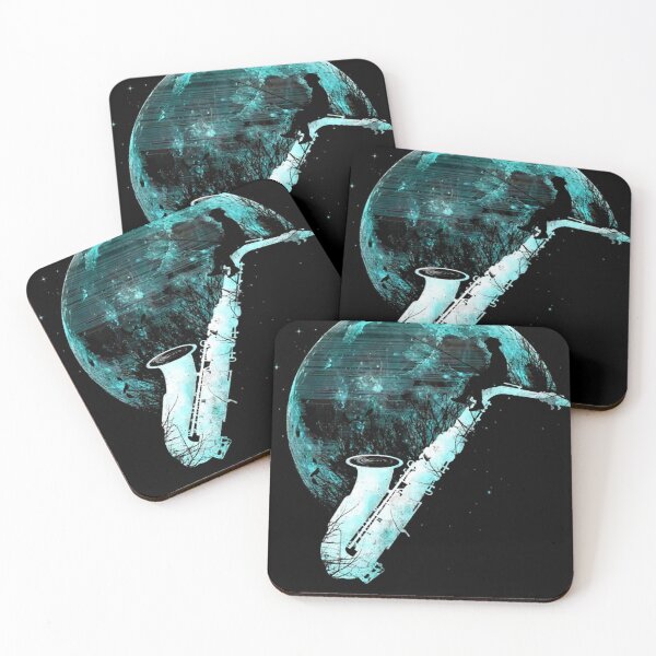Item preview, Surreal Saxophone Moon Silhouette Watercolor Art designed and sold by AxelRausch.