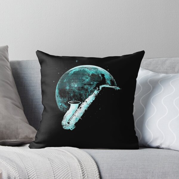Item preview, Surreal Saxophone Moon Silhouette Watercolor Art designed and sold by AxelRausch.