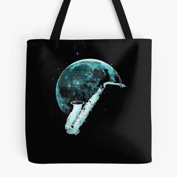 Item preview, Surreal Saxophone Moon Silhouette Watercolor Art designed and sold by AxelRausch.