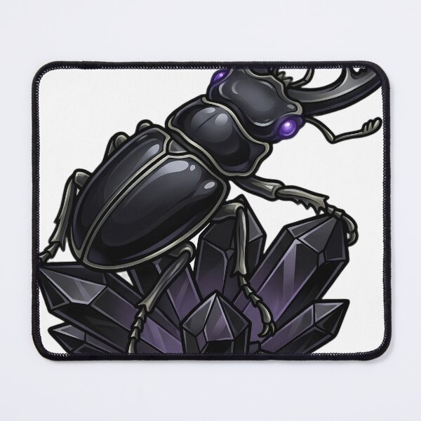 Item preview, Gothic Stag Beetle Obsidian Crystal designed and sold by IllumeInk.
