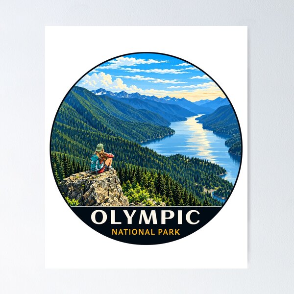 Item preview, Olympic National Park Sticker, Washington designed and sold by Gideon Emmerich.