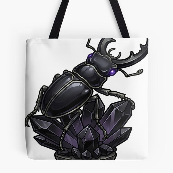 Item preview, Gothic Stag Beetle Obsidian Crystal designed and sold by IllumeInk.