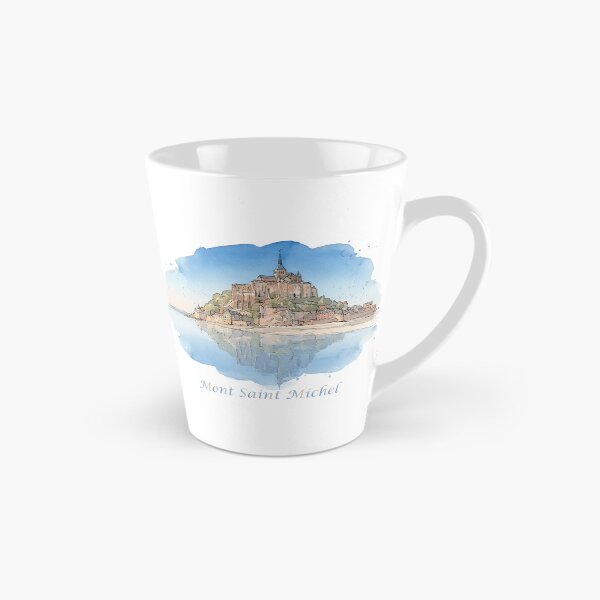 Item preview, Mont Saint Michel Abbey Normandy France Watercolor Art designed and sold by NareArt.