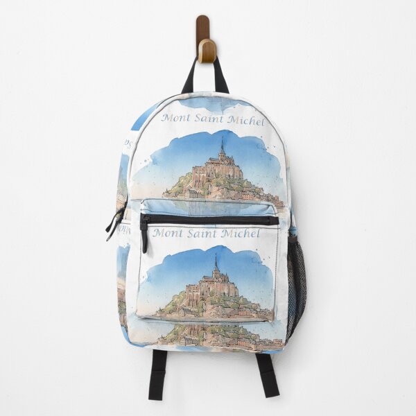 Item preview, Mont Saint Michel Abbey Normandy France Watercolor Art designed and sold by NareArt.