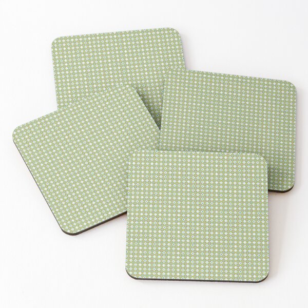 Item preview, Geometric continuous pattern in green – Modern fabric design designed and sold by Herzbaumatelier.