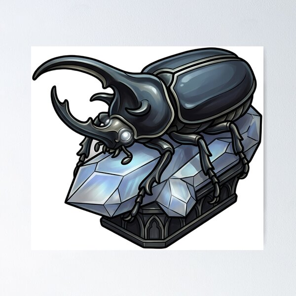 Item preview, Gothic Hercules Beetle Moonstone Crystal designed and sold by IllumeInk.