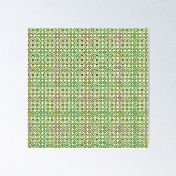 Item preview, Geometric continuous pattern in green – Modern fabric design designed and sold by Herzbaumatelier.