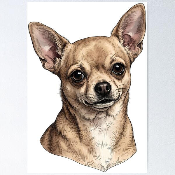 Item preview, Vintage Naturalist Chihuahua Portrait — Antique Dog Breed Art designed and sold by Catch333.
