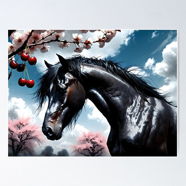 Item preview, But the big black horse said, "Look this way" - He said, "Hey lady, will you marry me?" 37 designed and sold by deep-sea-birds.