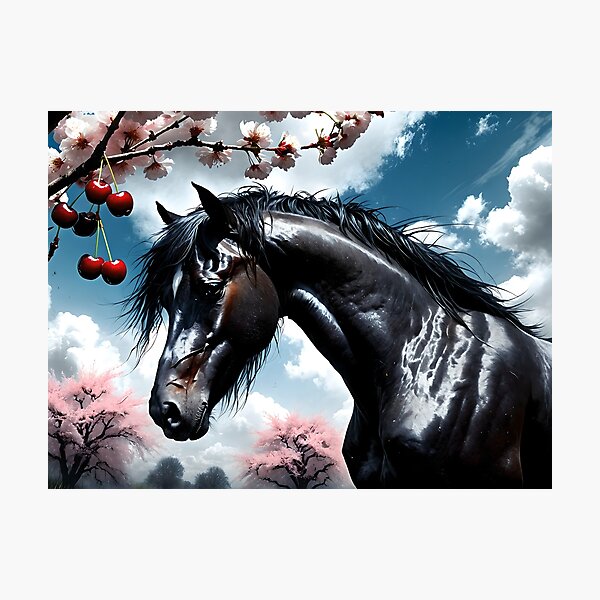 Item preview, But the big black horse said, "Look this way" - He said, "Hey lady, will you marry me?" 37 designed and sold by deep-sea-birds.
