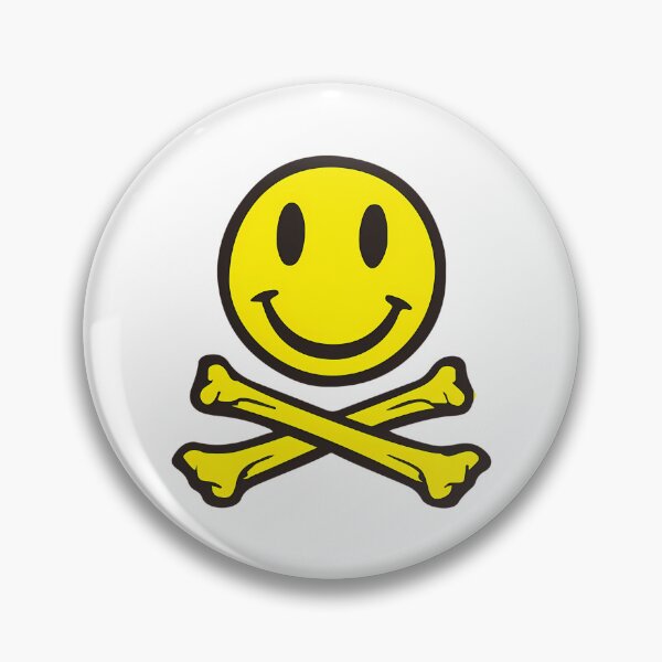 Item preview, Acid House Smile Face With Crossed Bones. For Ravers designed and sold by waylon-reese.