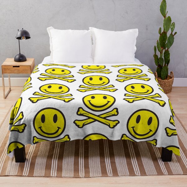 Item preview, Acid House Smile Face With Crossed Bones. For Ravers designed and sold by waylon-reese.