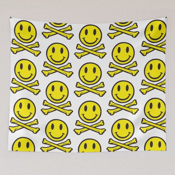 Item preview, Acid House Smile Face With Crossed Bones. For Ravers designed and sold by waylon-reese.