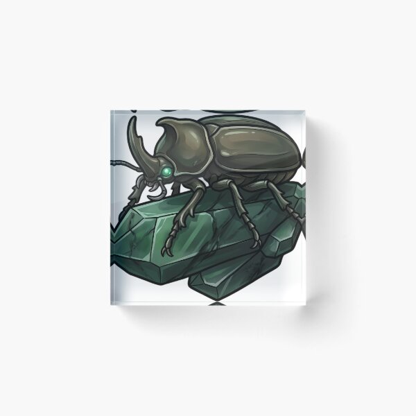 Item preview, Gothic Rhinoceros Beetle Jade Crystal designed and sold by IllumeInk.