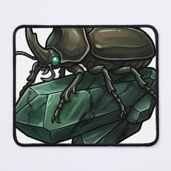Item preview, Gothic Rhinoceros Beetle Jade Crystal designed and sold by IllumeInk.