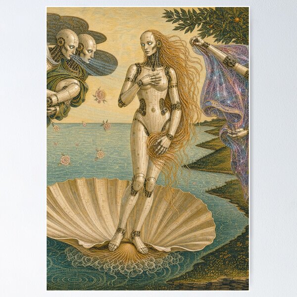 Item preview, The Birth of Venus Center Panel Cyber Renaissance Art Print designed and sold by DMarquiseArt.