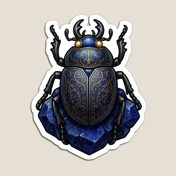 Item preview, Gothic Sacred Scarab Lapis Crystal designed and sold by IllumeInk.