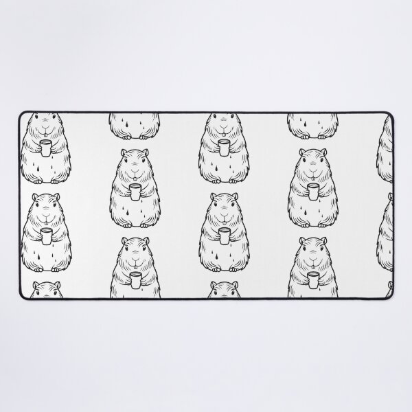 Item preview, Capybara with Coffee Funny Gift designed and sold by OneLine Studio.